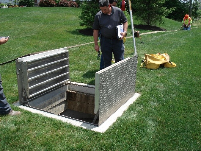 Hatch used on a stormwater filter system 