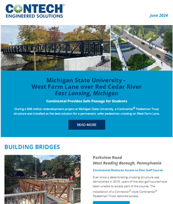 Screenshot of the Contech Site Solutions Newsletter June 2024.