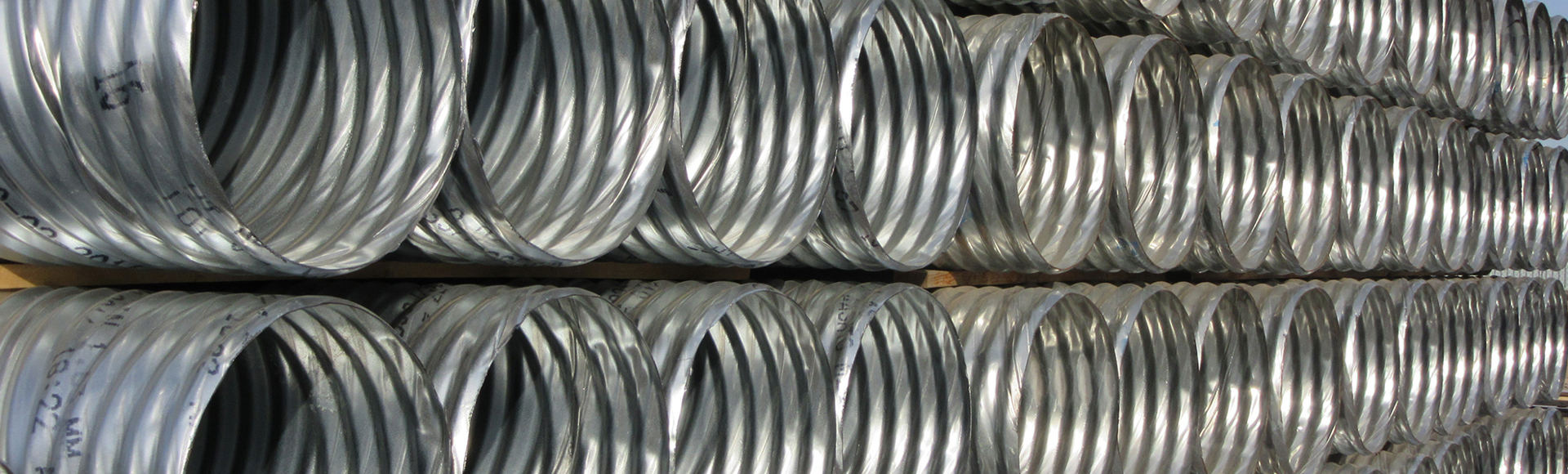 Corrugated metal pipe.