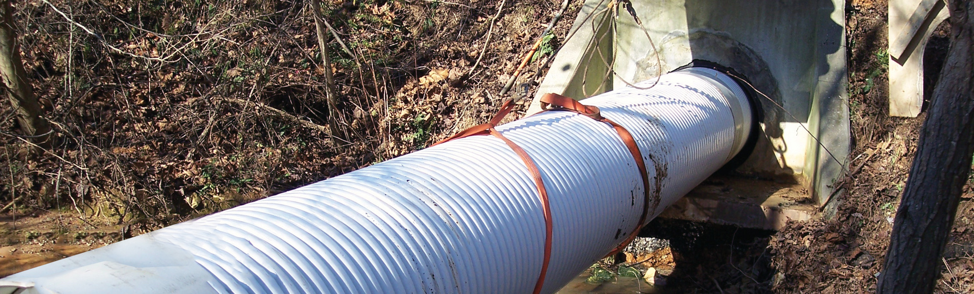 Slip lining a culvert with A2 Liner pipe. 