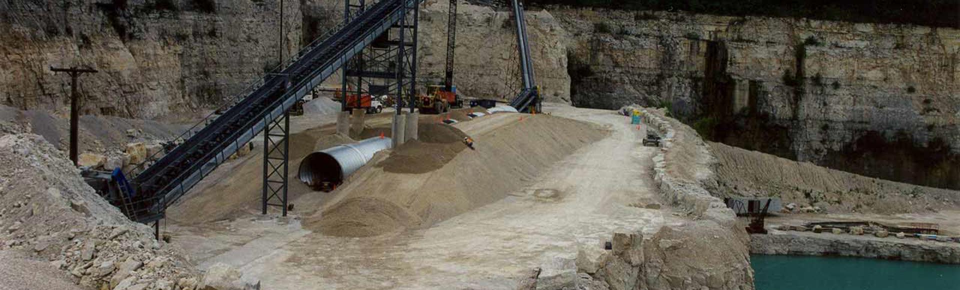 Installation of a MULTI-PLATE structure at a mine.
