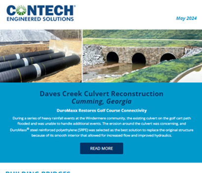 Screenshot of the Contech Site Solutions Newsletter May 2024.