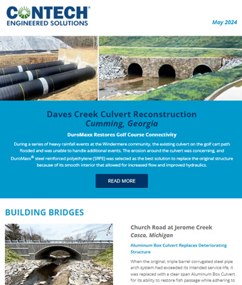 Screenshot of the Contech Site Solutions Newsletter May 2024.