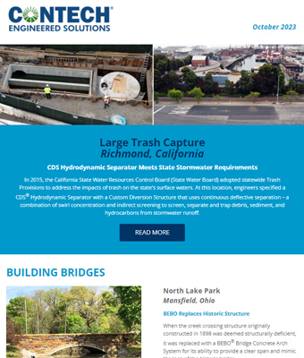 Screenshot of the Contech Site Solutions Newsletter October 2023.