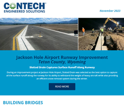 Screenshot of the Contech Site Solutions Newsletter November 2023.