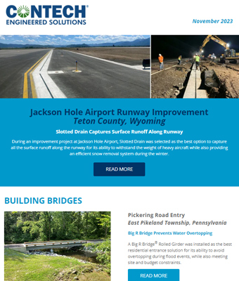 Screenshot of the Contech Site Solutions Newsletter November 2023.