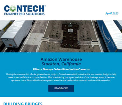 Screenshot of the Contech Site Solutions Newsletter April 2023.