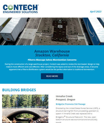 Screenshot of the Contech Site Solutions Newsletter April 2023.