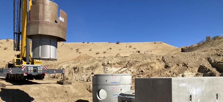 Instalation of a CDS hydrodynamic separator. 