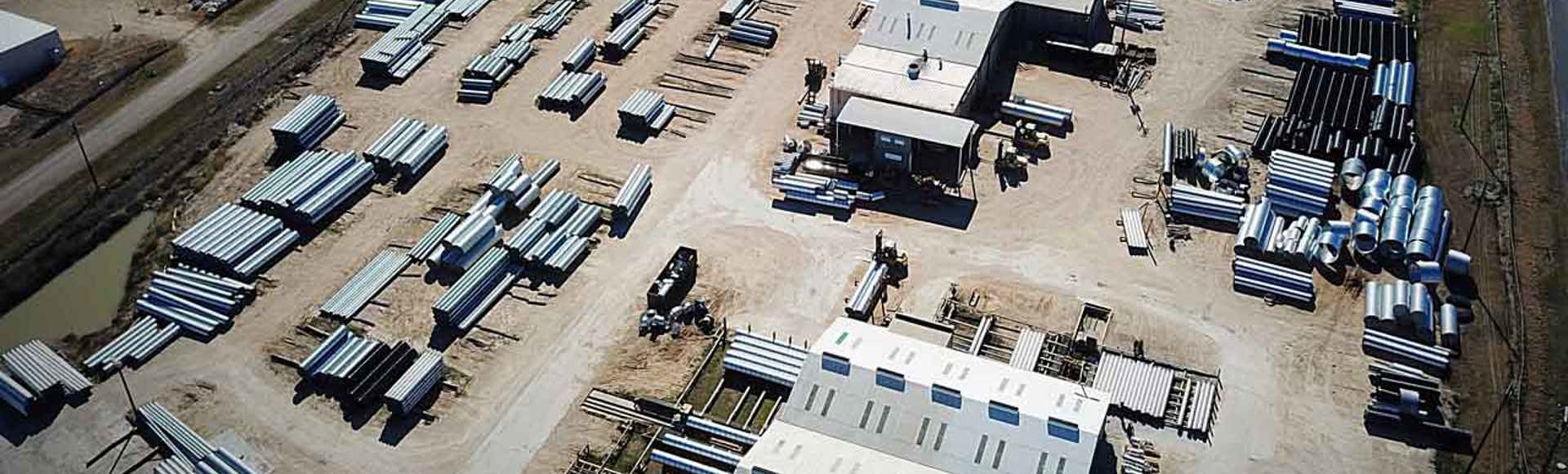 A Contech corrugated metal pipe manufacturing plant. 