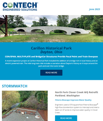 Screenshot of the Contech Site Solutions Newsletter June 2023.