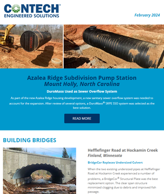 Screenshot of the Contech Site Solutions Newsletter February 2023.