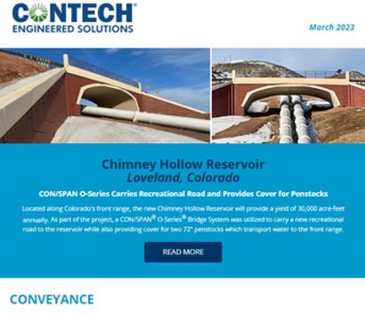 Screenshot of the Contech Site Solutions Newsletter March 2023.