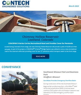 Screenshot of the Contech Site Solutions Newsletter March 2023.