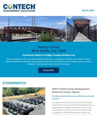 Screenshot of the Contech Site Solutions Newsletter March 2024.