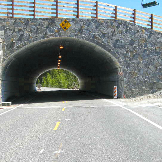 A tunnel made from Contech SUPER-PLATE.