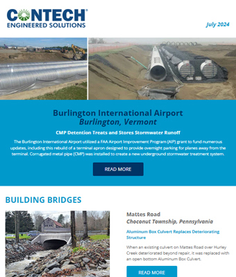 Screenshot of the Contech Site Solutions Newsletter July 2024.