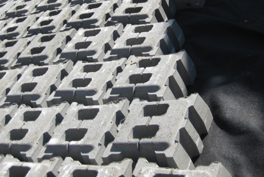 ArmorFlex cellular concrete blocks. 