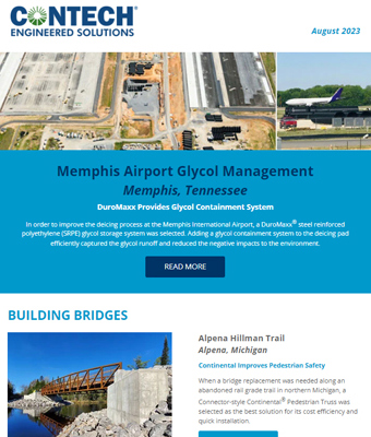 Screenshot of the Contech Site Solutions Newsletter August 2023.